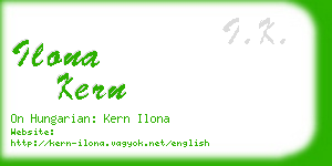 ilona kern business card